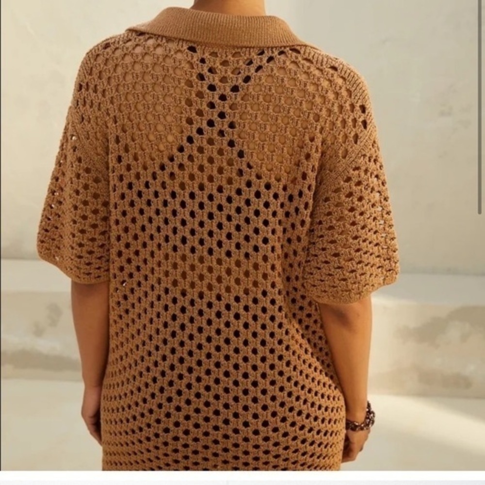 NWOT Brown Crocheted Dress - Picture 13 of 14